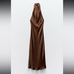 Zara open back satin effect dress ( NEEDS TO BE STEAMED!!)